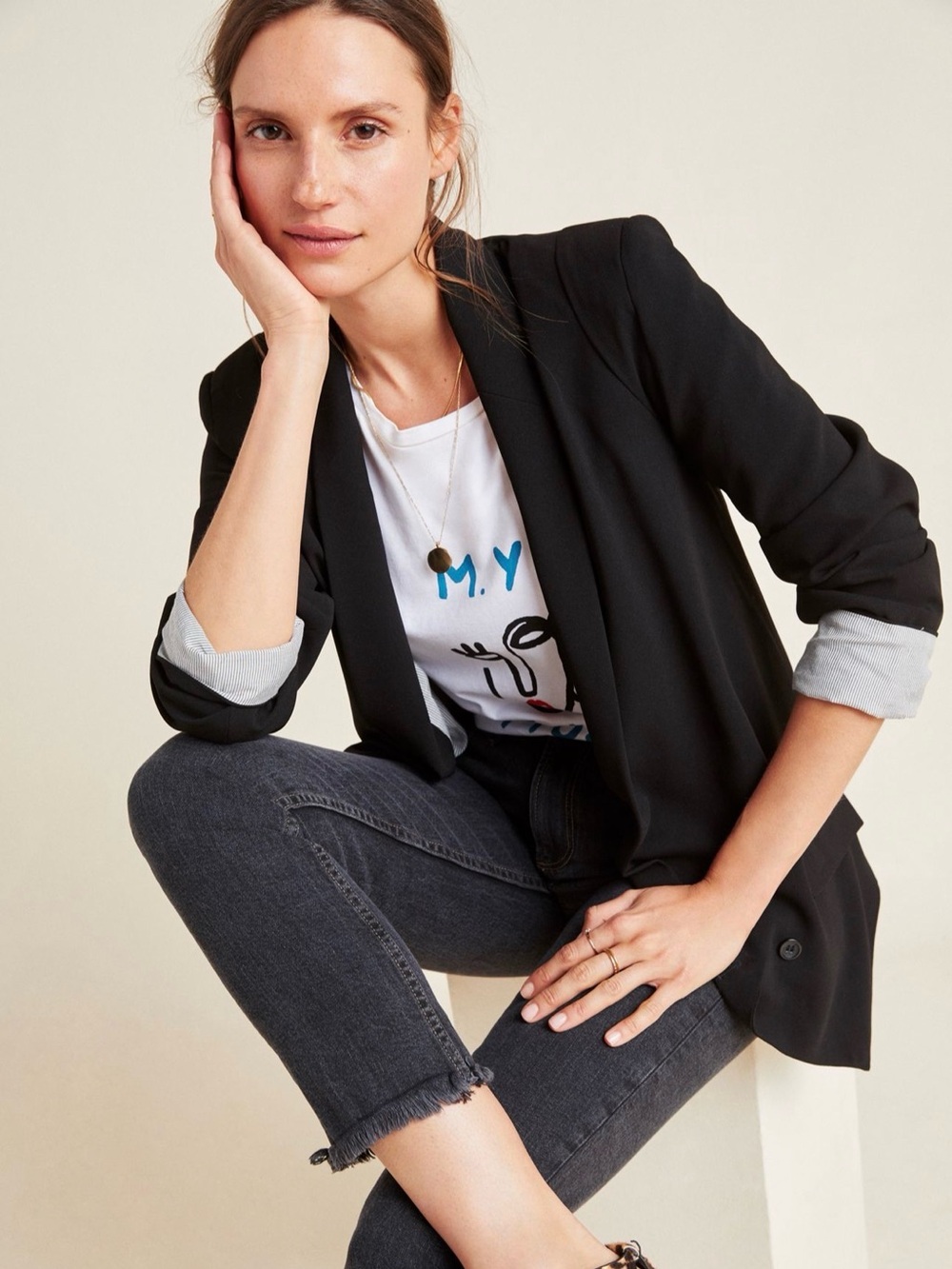 Anthropologie Cartonnier Cornerstone Blazer